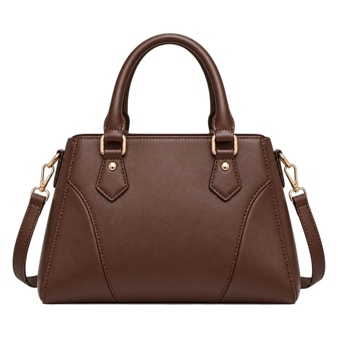 Baggis Brown Women’s Satchel Handbags – Structured Faux Leather Everyday Bag