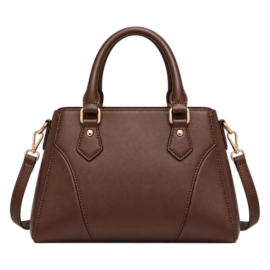 Baggis Brown Women’s Satchel Handbags – Structured Faux Leather Everyday Bag