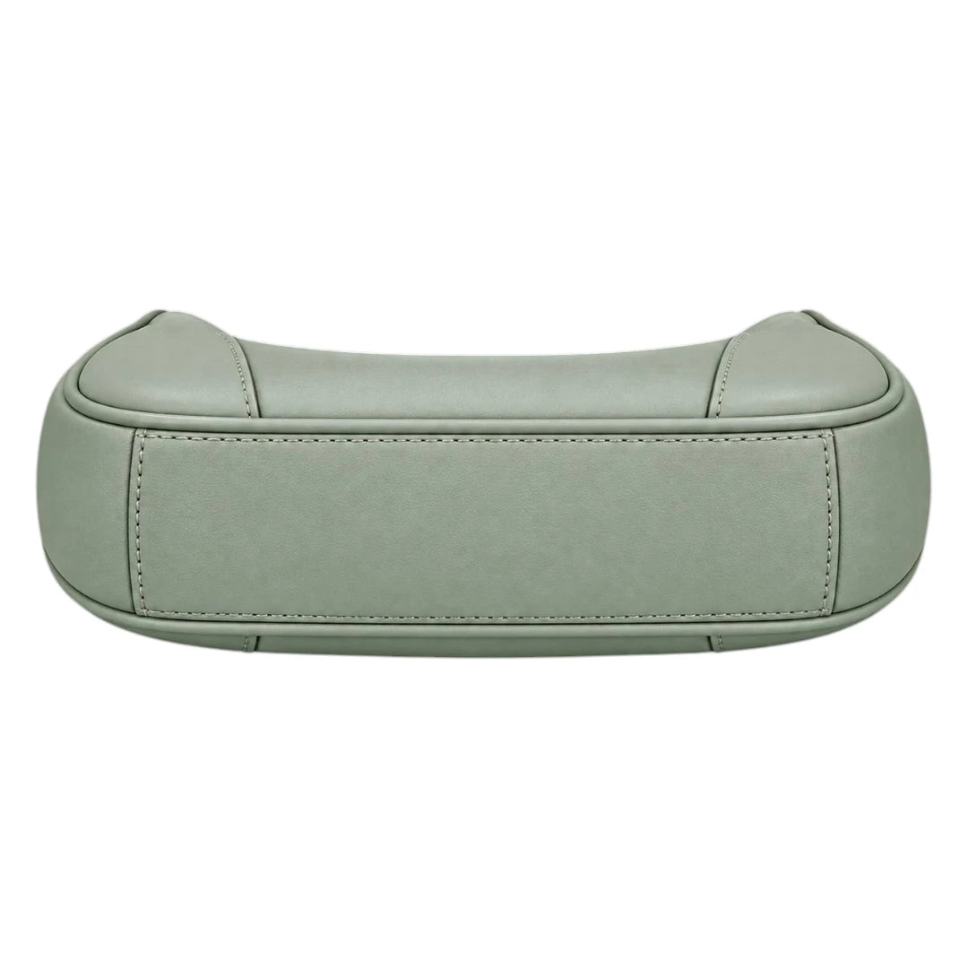 Baggis Sage Green Women’s Satchel Handbag – Soft Curved Faux Leather Bag